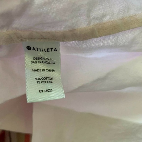 Athleta Blouse Button Down Top Shirt collared Lightweight Blush Pink Sz XXS - Picture 6 of 10